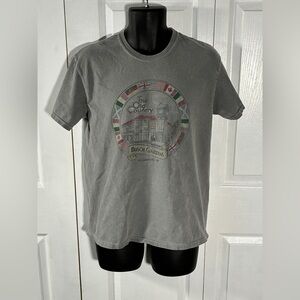 Gray Faded Retro Busch Gardens The Old Country Flag Williamsburg Virginia TShirt